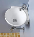 Foxx Sanitaryware Ceramic Premium High Gloss White Wash basin for Bathroom, Hotels, Kitchen Round Corner - Diamond White Corner Basin