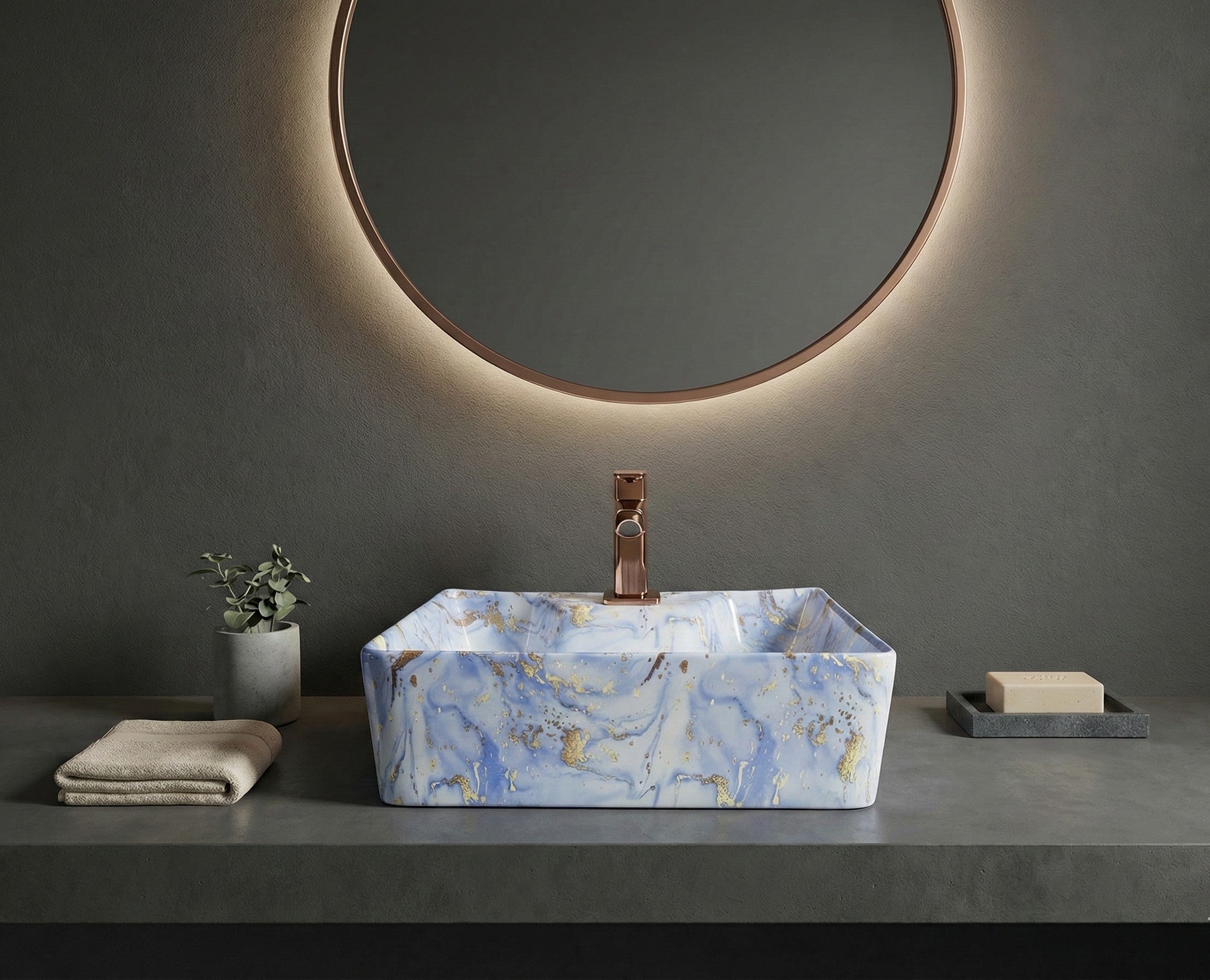 Foxx Sanitaryware 2 in 1 Wall Mount & Table Top Ceramic Premium Wash basin (M-60) (16x12x5) (M-60) Wall Hung Basin