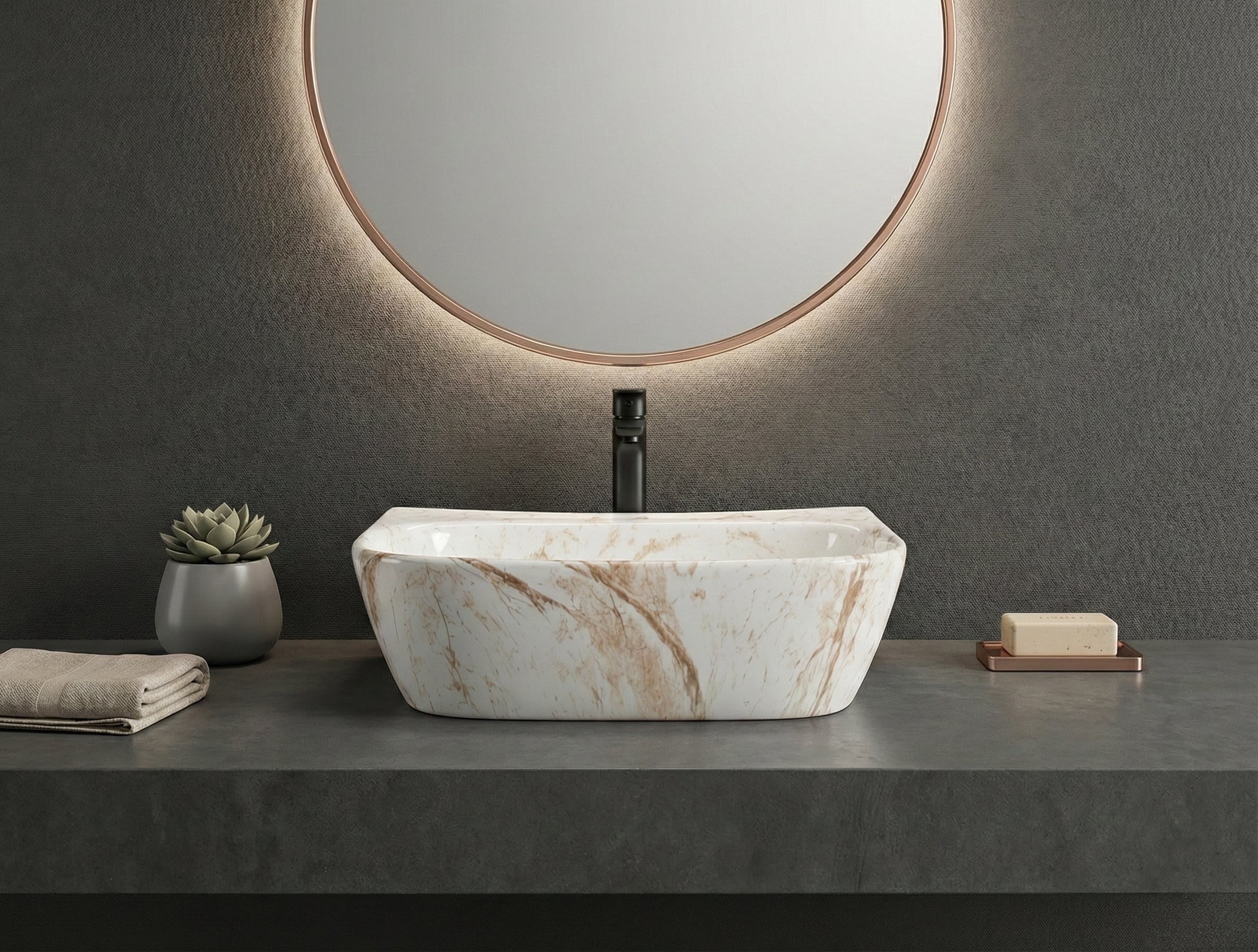 Foxx Sanitaryware 2 in 1 Wall Mount & Table Top Ceramic Premium Wash basin (Mm-10) (16x12x5) (M-10) Wall Hung Basin