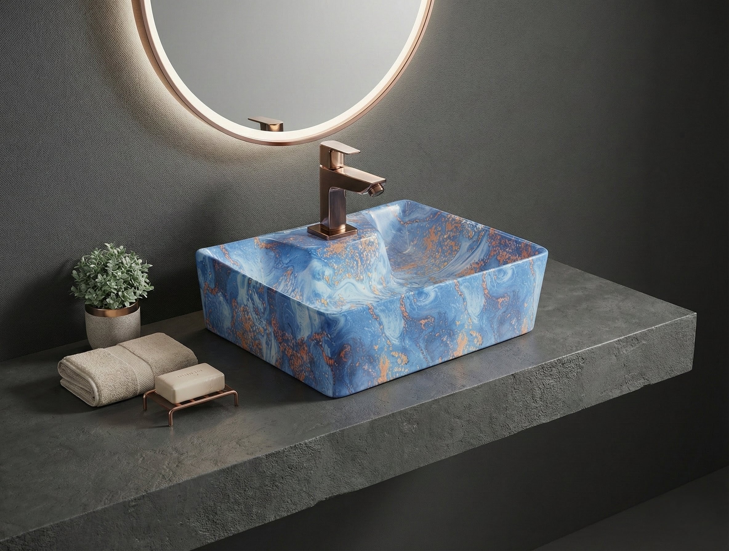 Foxx Sanitaryware 2 in 1 Wall Mount & Table Top Ceramic Premium Wash basin (M-81) (16x12x5) (M-81) Wall Hung Basin