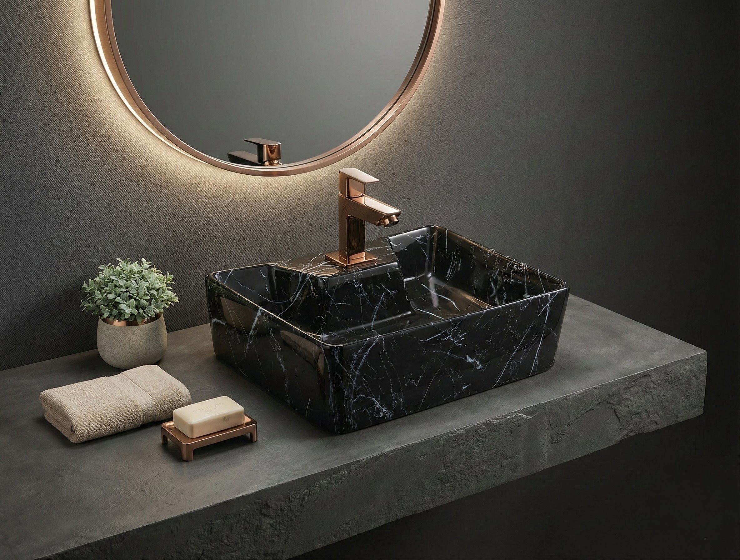 Foxx Sanitaryware 2 in 1 Wall Mount & Table Top Ceramic Premium Wash basin (M-25) (16x12x5) (M-25) Wall Hung Basin