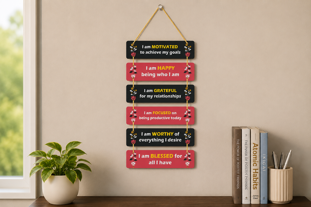 Foxx Sanitaryware Premium MDF Wooden Motivational Affirmation Wooden Wall Hanging