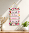 Foxx Sanitaryware Wooden Floral Wall Hanging Plaque for Home Decoration