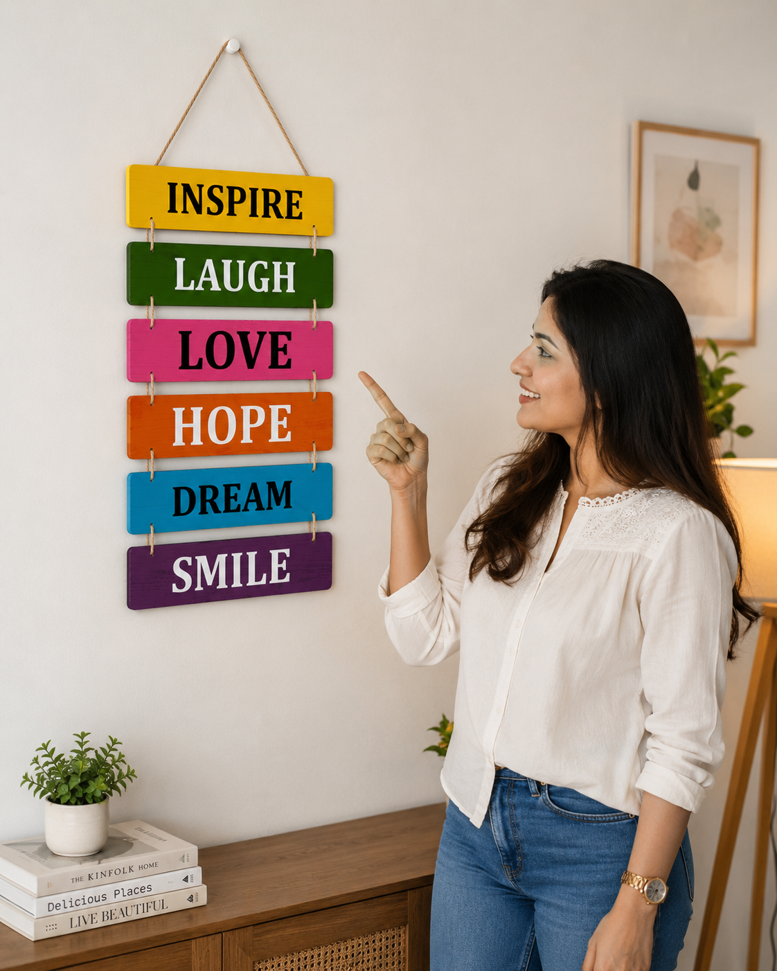 Foxx Sanitaryware Wooden Motivational Quotes Wall Hanging for Home & Office Decor