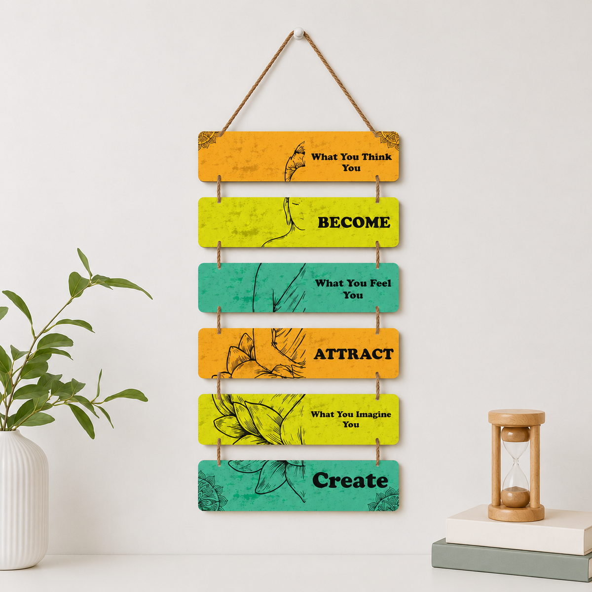 Foxx Sanitaryware Motivational MDF Wall Hanging for Home & Office, Wall Decor Hanging Plaque