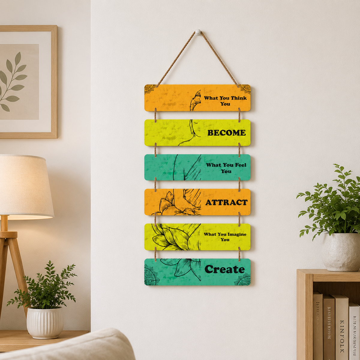 Foxx Sanitaryware Motivational MDF Wall Hanging for Home & Office, Wall Decor Hanging Plaque