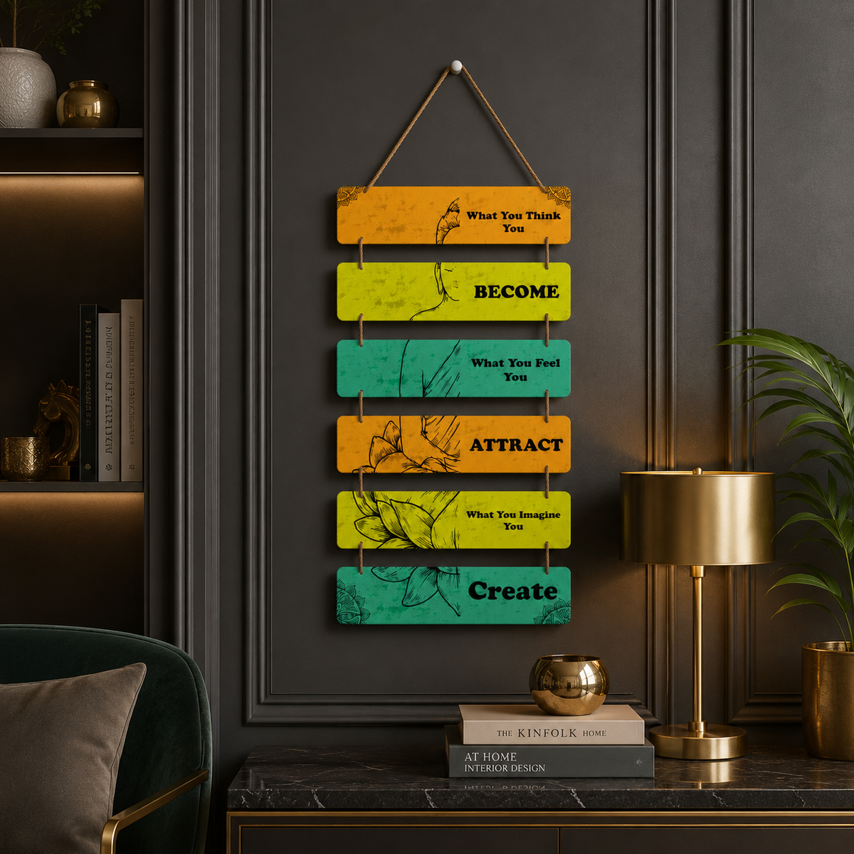 Foxx Sanitaryware Motivational MDF Wall Hanging for Home & Office, Wall Decor Hanging Plaque