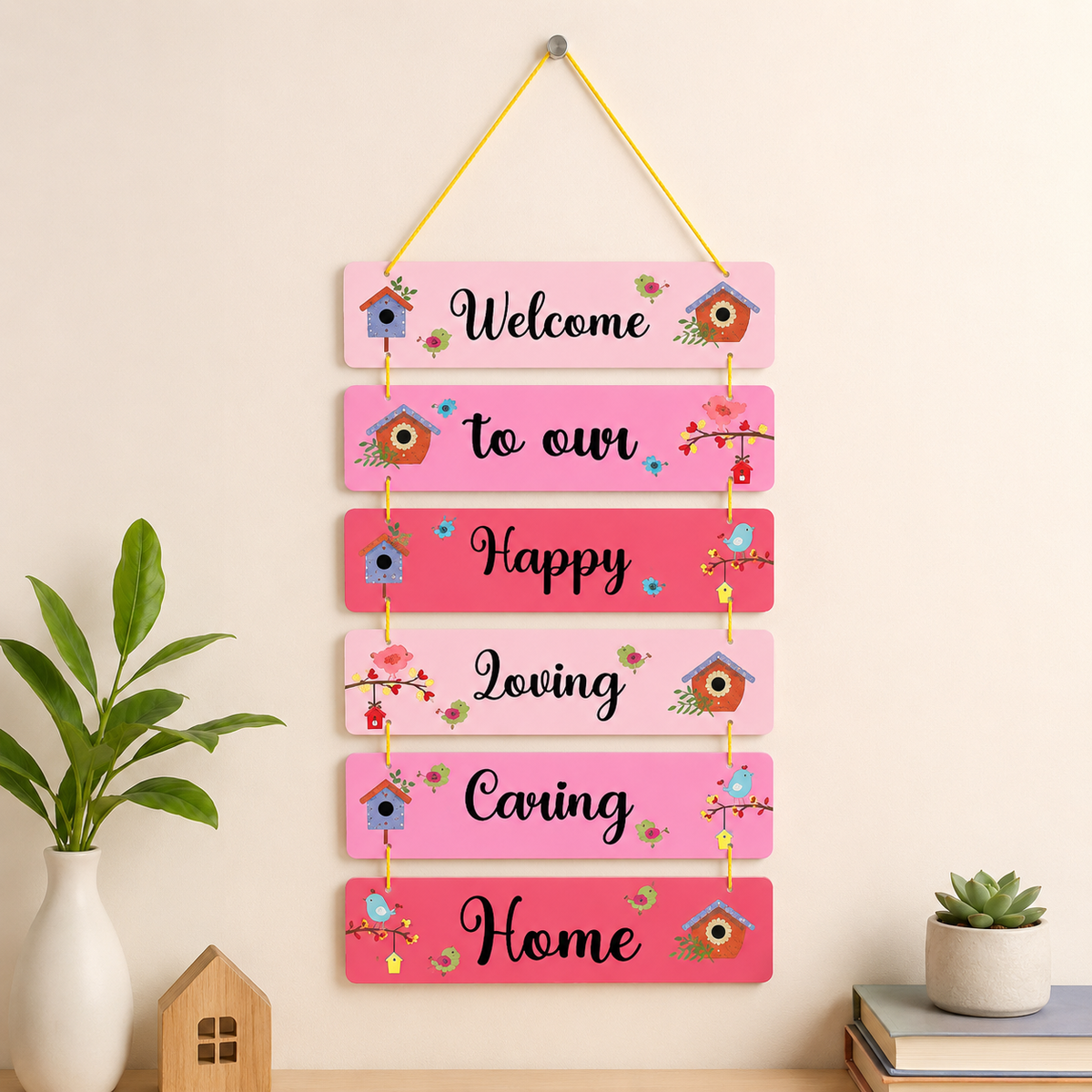 Foxx Sanitaryware Welcome MDF Wall Hanging for Home Entrance & Wall Decor (106)