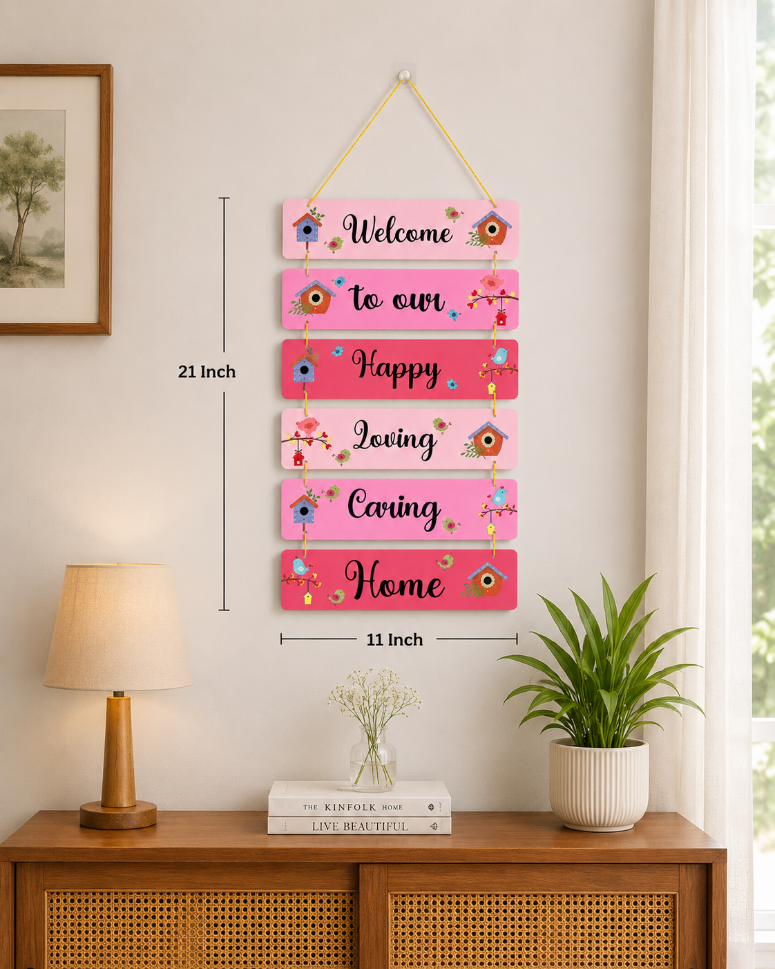 Foxx Sanitaryware Welcome MDF Wall Hanging for Home Entrance & Wall Decor (106)