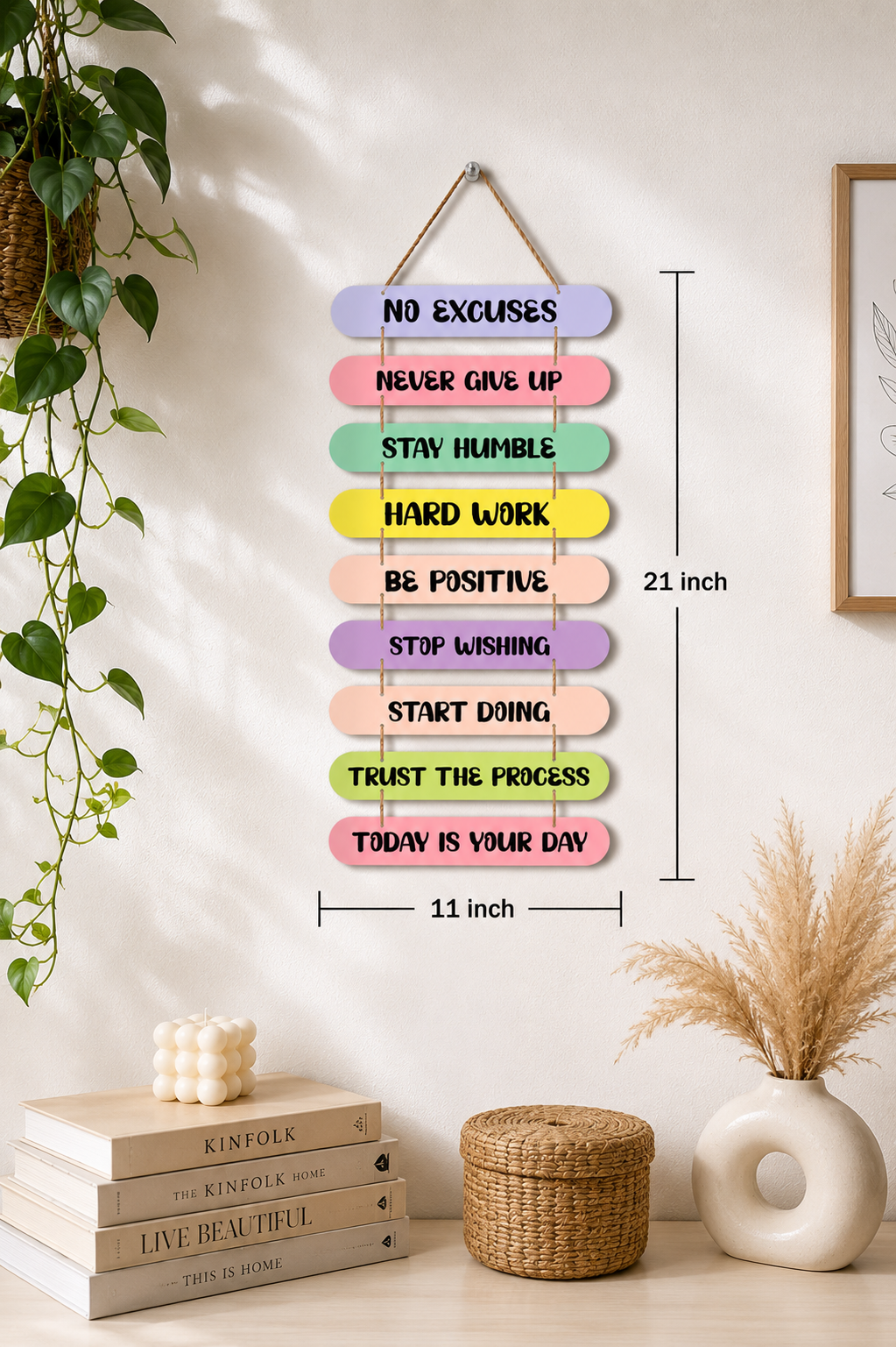 Foxx Sanitaryware Inspirational MDF Wall Hanging for Bedroom & Office Decor (109)