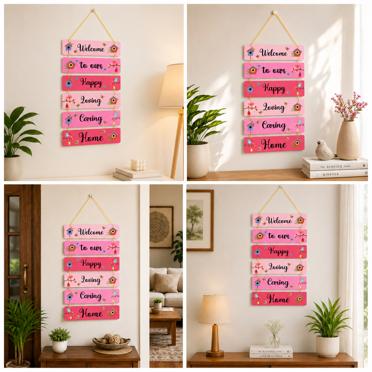Foxx Sanitaryware Welcome MDF Wall Hanging for Home Entrance & Wall Decor (106)