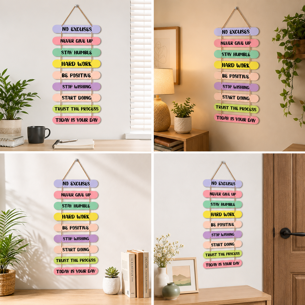 Foxx Sanitaryware Inspirational MDF Wall Hanging for Bedroom & Office Decor (109)