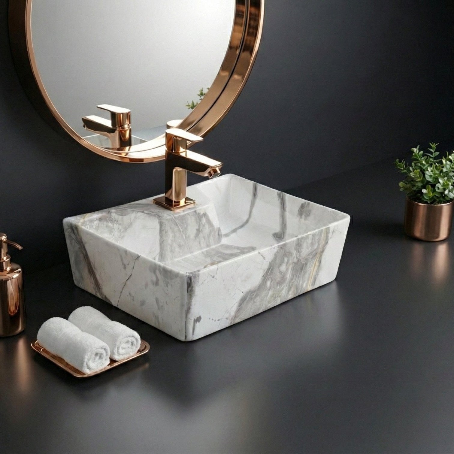 Foxx Sanitaryware 2 in 1 Wall Mount & Table Top Ceramic Premium Wash basin (M-07) (16x12x5) (M-07) Wall Hung Basin