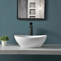 Foxx Sanitaryware Ceramic Premium High Gloss White Wash basin for Bathroom, Hotels (17x13x5) (High Gloss- White Ceramic (Bowl Shape) Counter Top