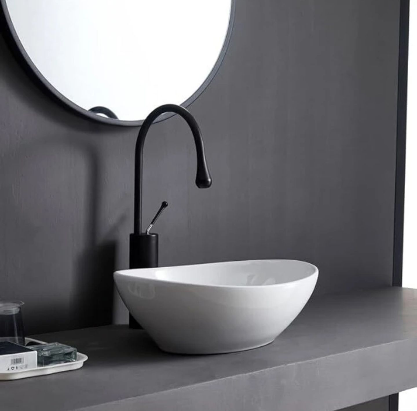 Foxx Sanitaryware Ceramic Premium High Gloss White Wash basin for Bathroom, Hotels (17x13x5) (High Gloss- White Ceramic (Bowl Shape) Counter Top