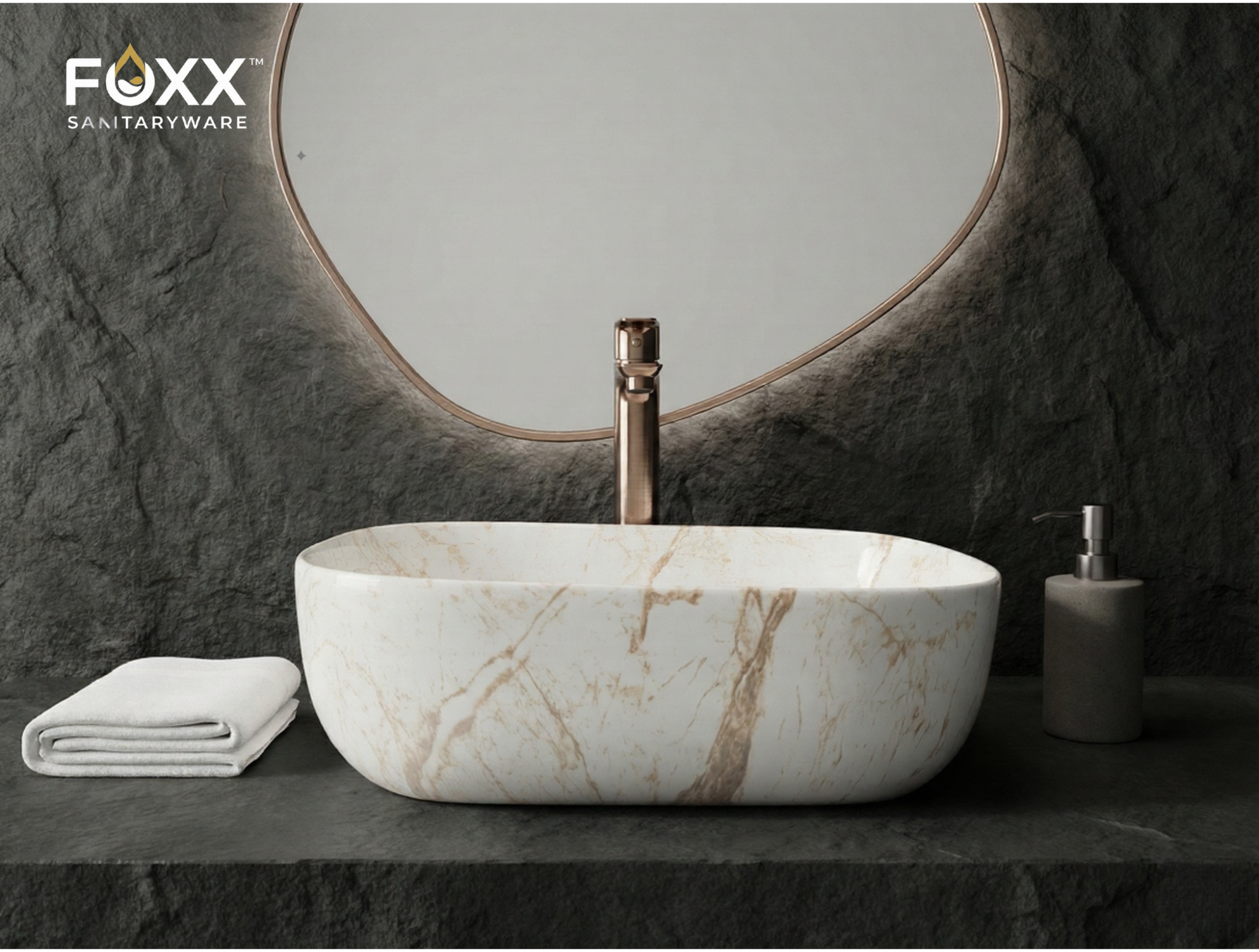 Foxx Sanitaryware Ceramic Premium Designer Wash basin for Home, Hotels (18x13x5)(M-10)