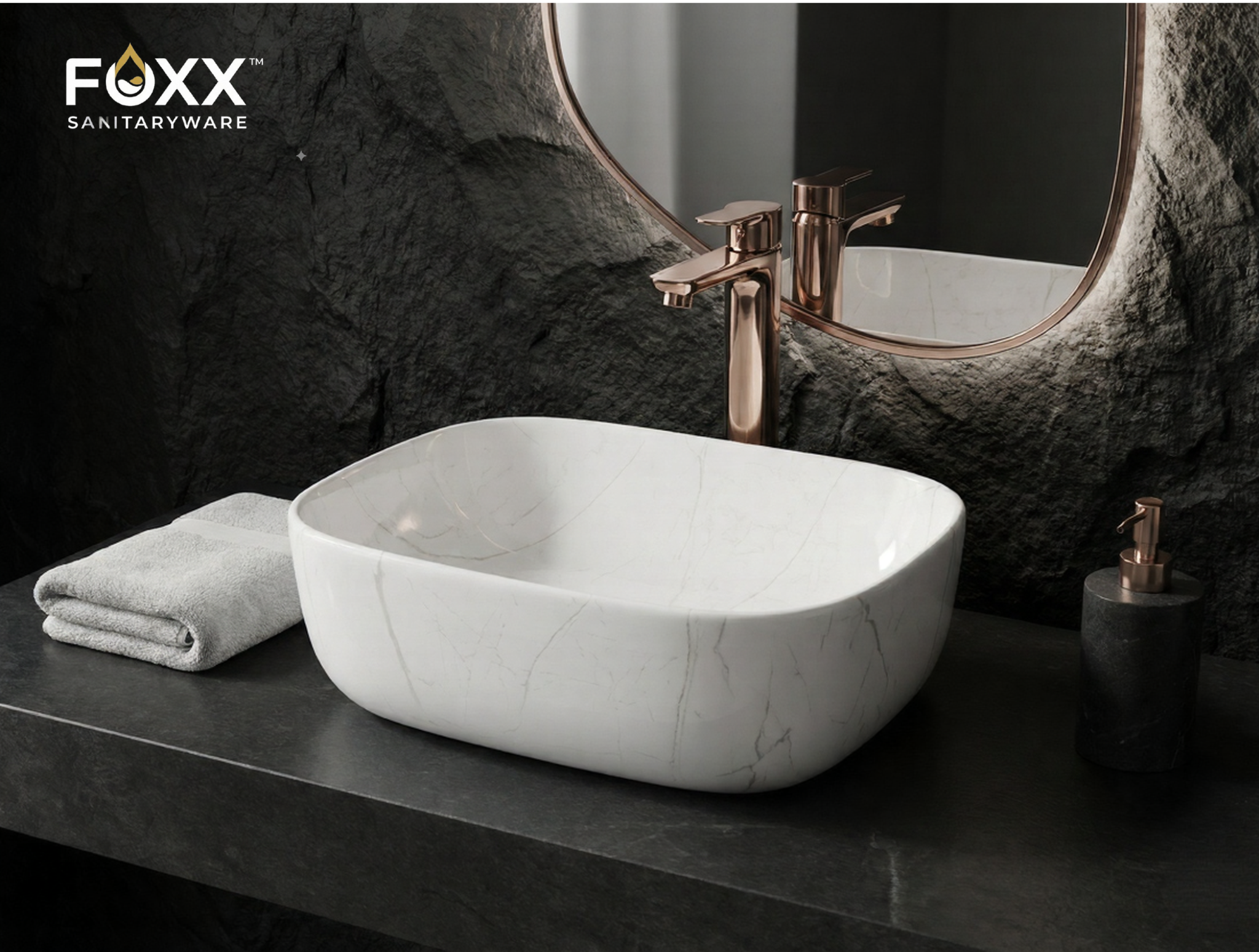 Foxx Sanitaryware Ceramic Premium Designer Wash basin for Home, Hotels (18x13x5)(M-02) (18x13x5) (M-02) Table Top Basin