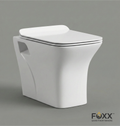 Foxx Sanitaryware Premium Grade White Floor Mounted Commode for Hotels and Home Floor Mounted White Western Commode (White)