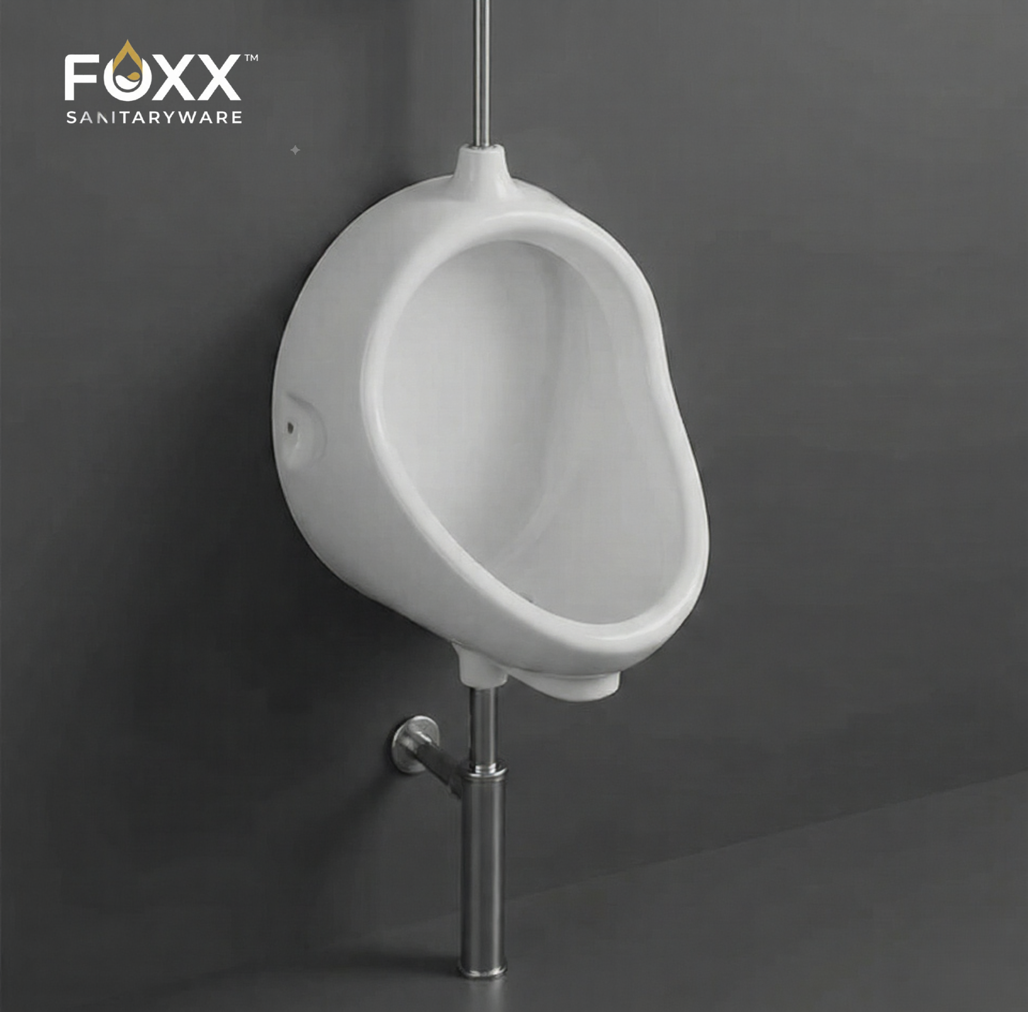 Foxx Sanitaryware Ceramic Premium Urinal for Home, Hotels Gents Urinal Standard Commode Urinal (White)