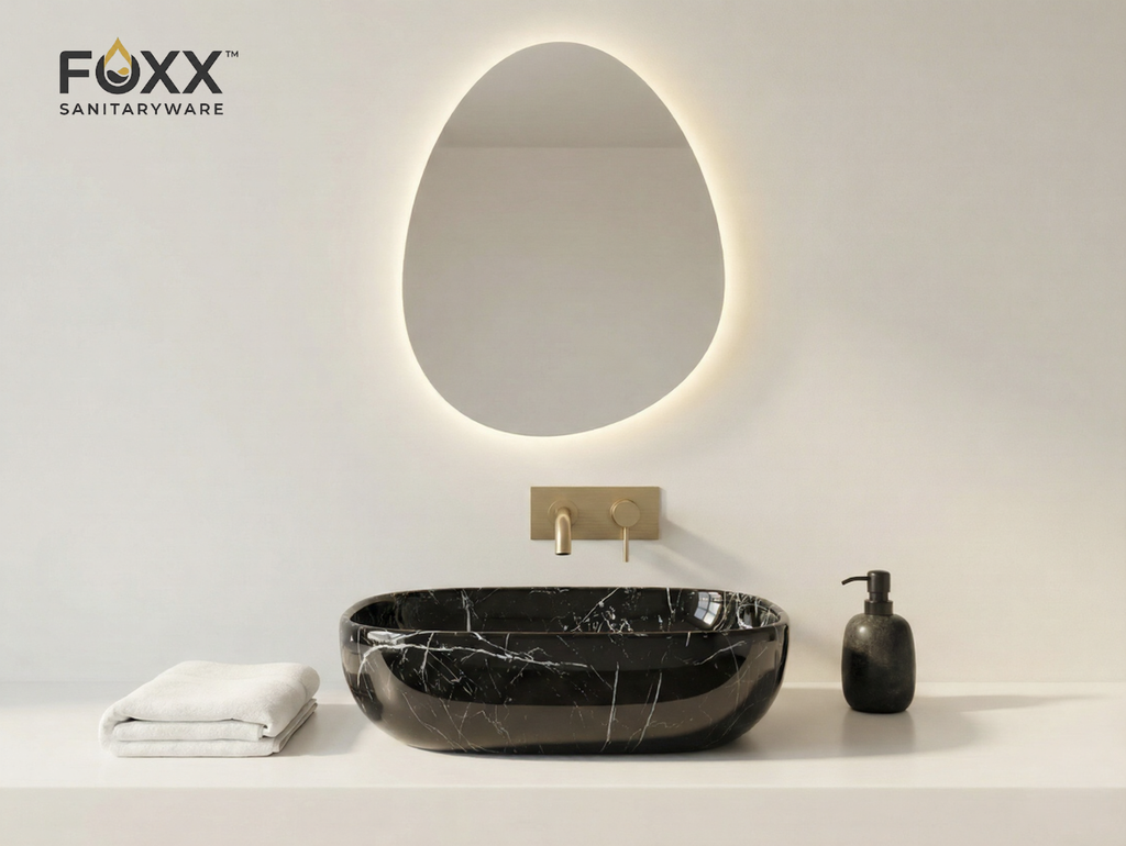 Foxx Sanitaryware Ceramic Premium Designer Wash basin for Home, Hotels (18x13x5)(M-25)
