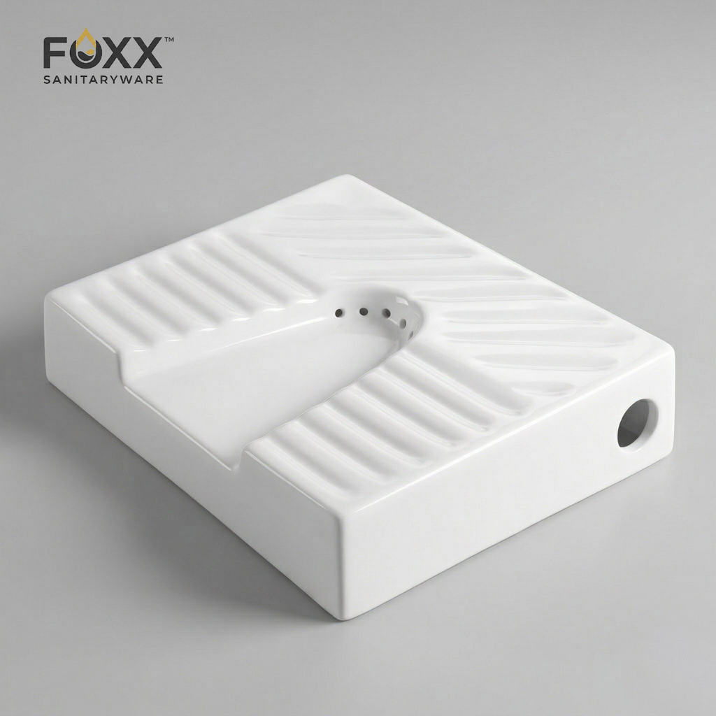 Foxx Sanitaryware Premium White Ladies Urinal Urinal for Ladies (17x14x4) Standard Commode Urinal