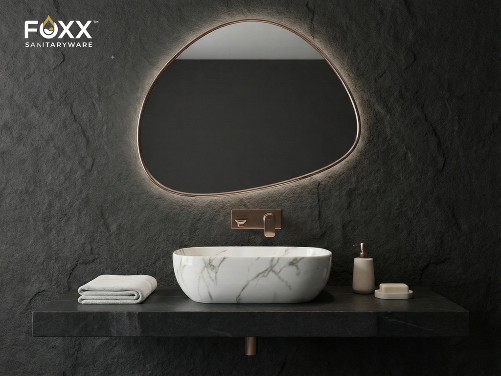 Foxx Sanitaryware Ceramic Premium Designer Wash basin for Home, Hotels (18x13x5)(M-34)