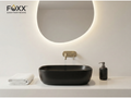 Foxx Sanitaryware Ceramic Premium Designer Wash basin for Home, Hotels (18x13x5)(Black Matt)