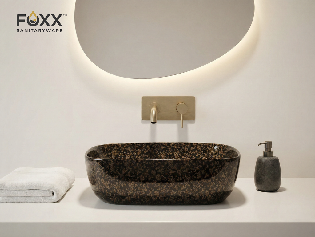 Foxx Sanitaryware Ceramic Premium Designer Wash basin for Home, Hotels (18x13x5)(M-57)