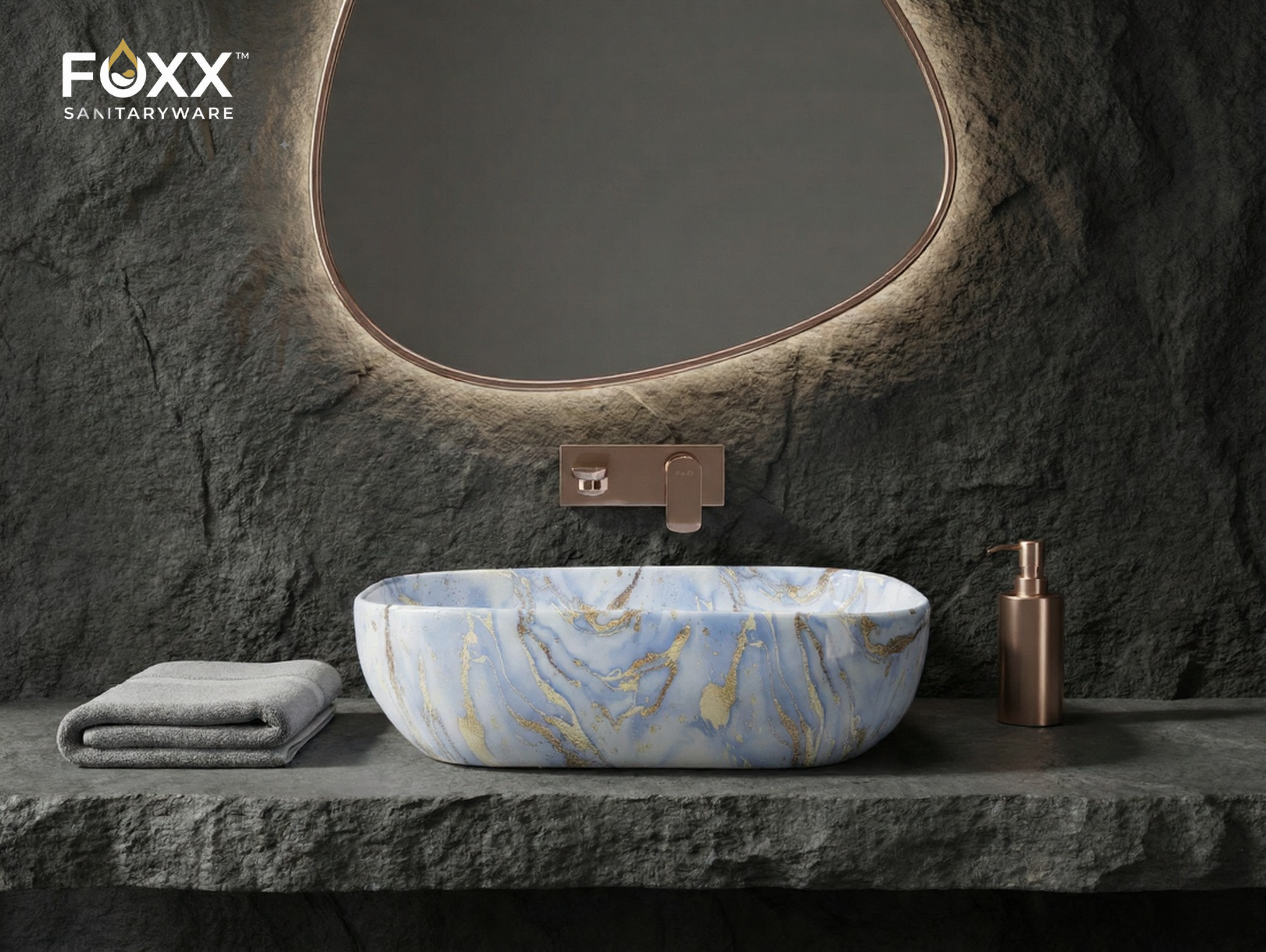 Foxx Sanitaryware Ceramic Premium Designer Wash basin for Home, Hotels (18x13x5)(M-61)