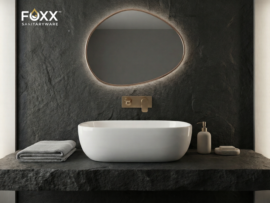 Foxx Sanitaryware Ceramic Premium White Wash basin for Home, Hotels (18x13x5)(Premium White)