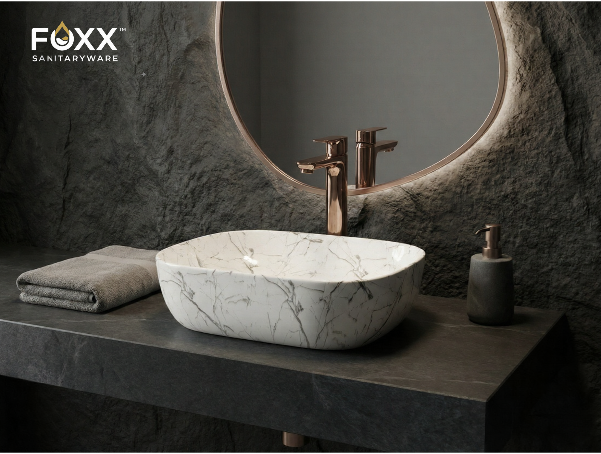 Foxx Sanitaryware Ceramic Premium Designer Wash basin for Home, Hotels (18x13x5)(M-06)