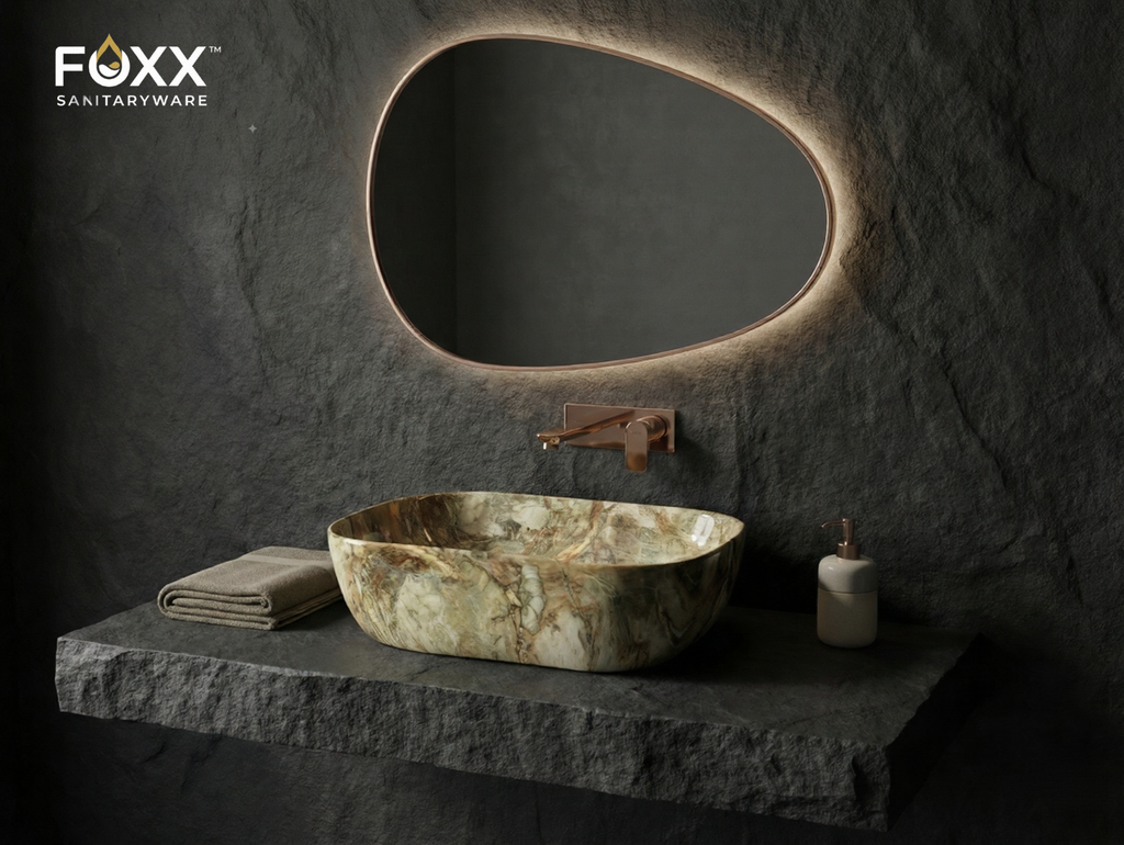 Foxx Sanitaryware Ceramic Premium Designer Wash basin for Home, Hotels (18x13x5)(M-43)