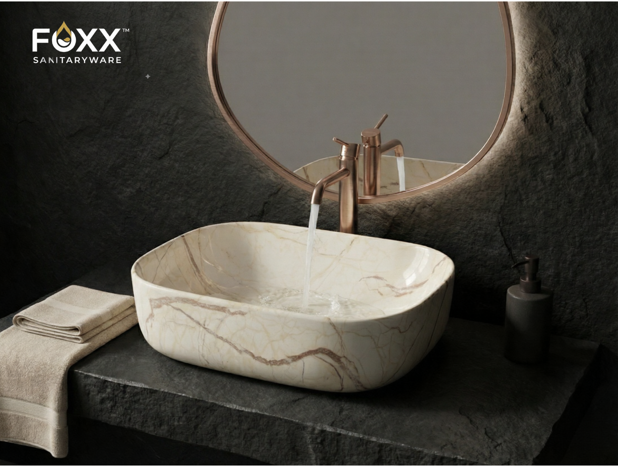 Foxx Sanitaryware Ceramic Premium Designer Wash basin for Home, Hotels (18x13x5)(M-09)