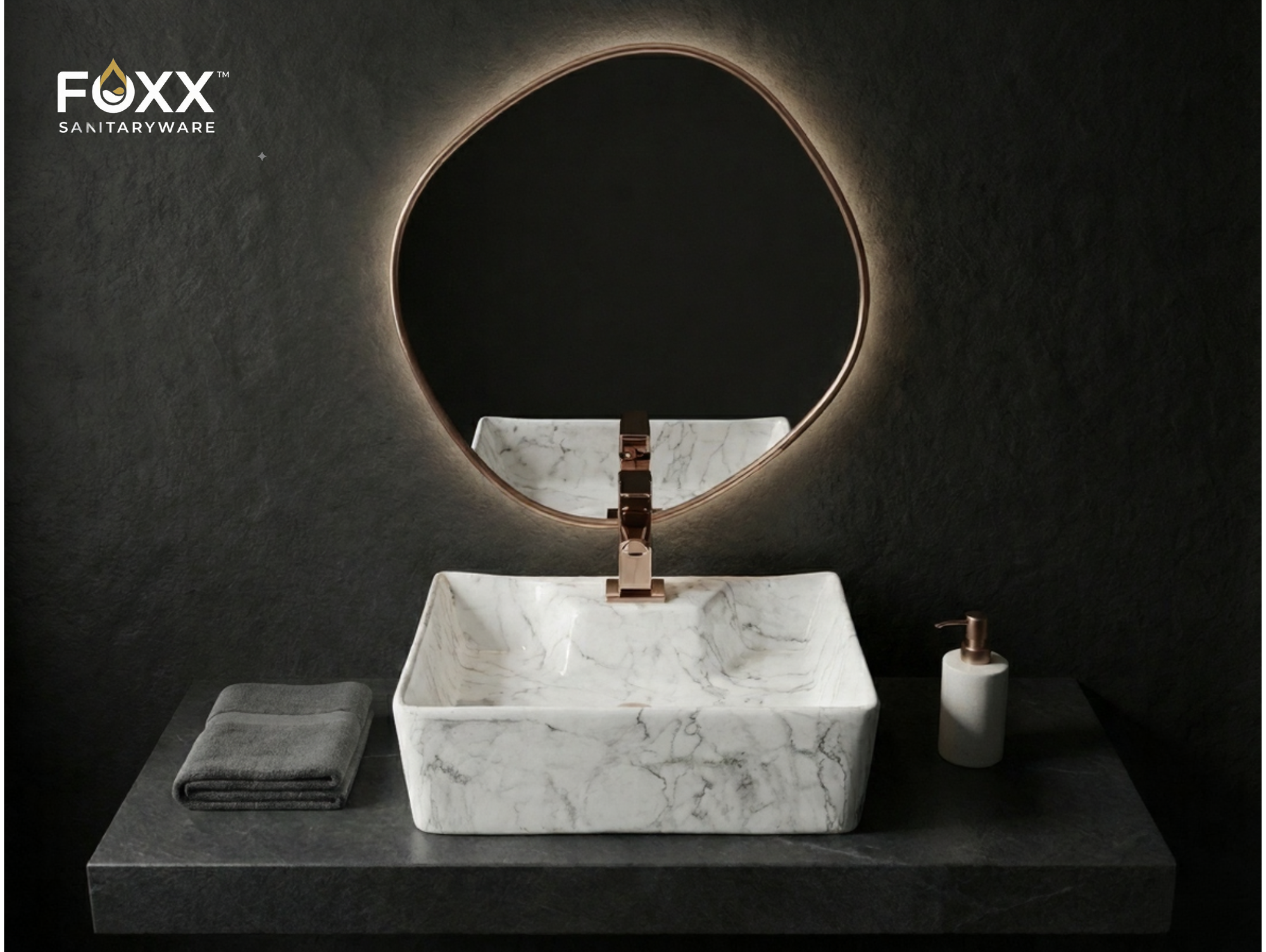 Foxx Sanitaryware 2 in 1 Wall Mount & Table Top Ceramic Premium Wash basin (M-05) (16x12x5) (M-05) Wall Hung Basin