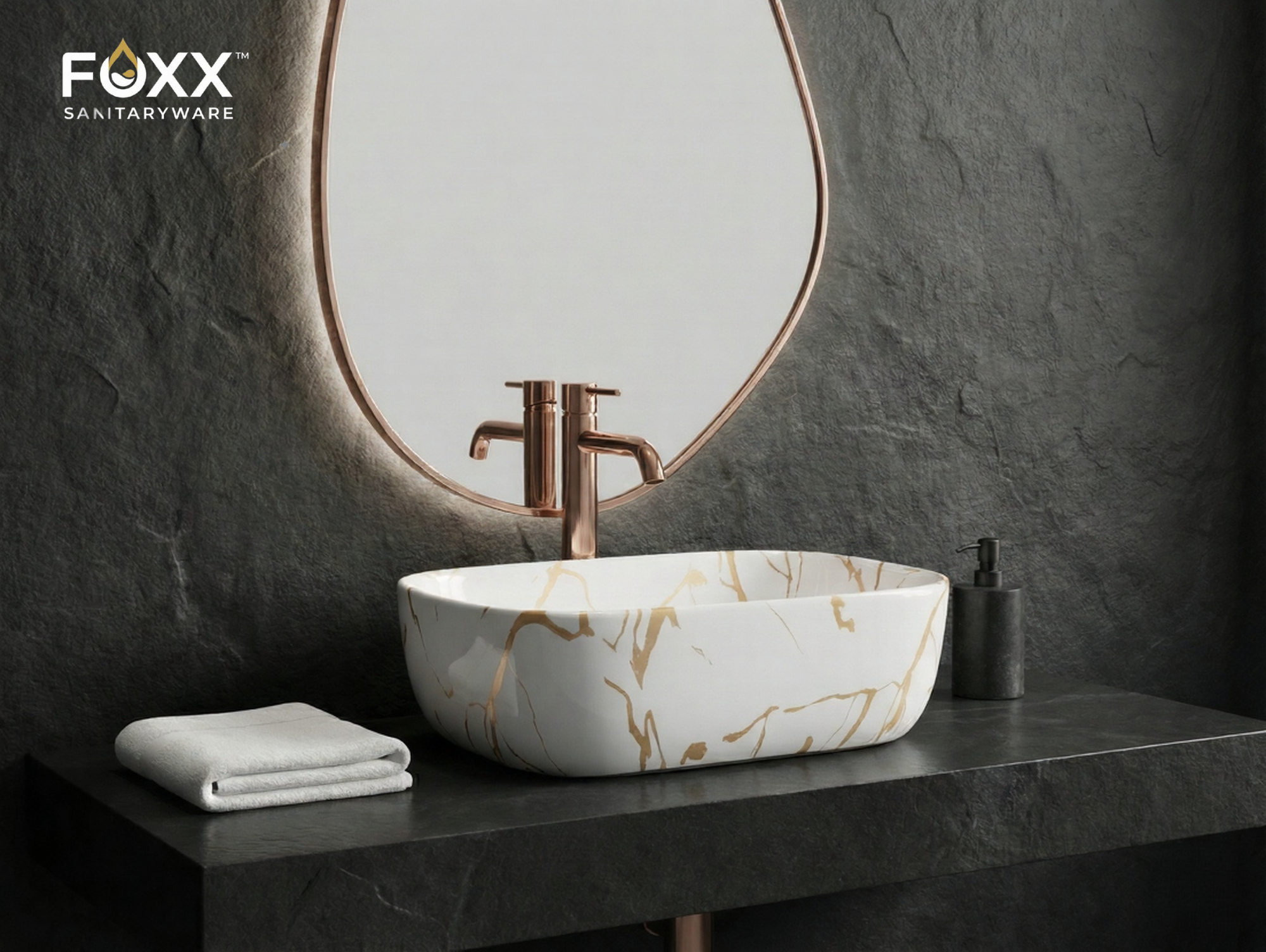 Foxx Sanitaryware Ceramic Premium Designer Wash basin for Home, Hotels (18x13x5)(M-51)