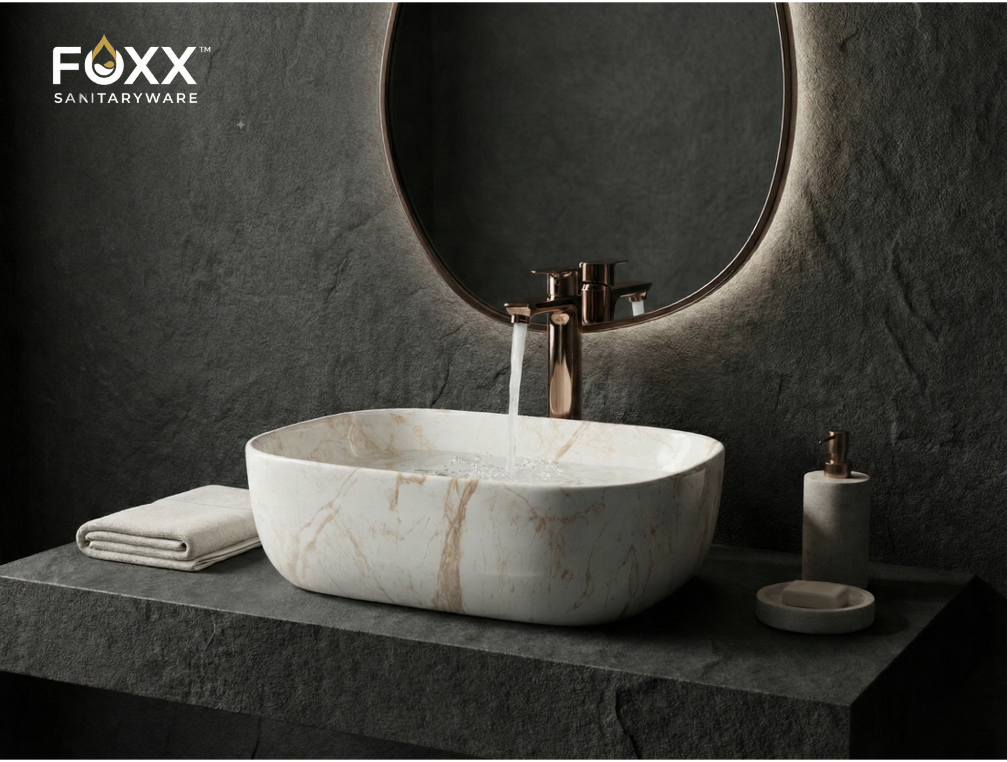 Foxx Sanitaryware Ceramic Premium Designer Wash basin for Home, Hotels (18x13x5)(M-10)