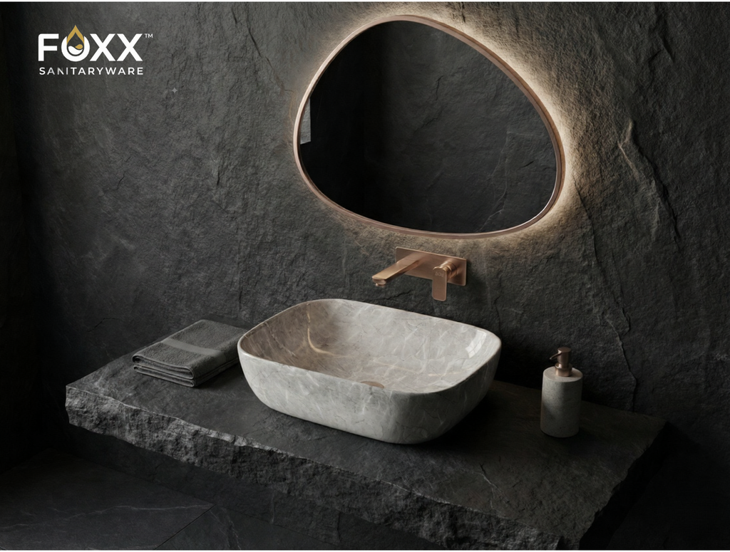 Foxx Sanitaryware Ceramic Premium Designer Wash basin for Home, Hotels (18x13x5)(M-13-New)