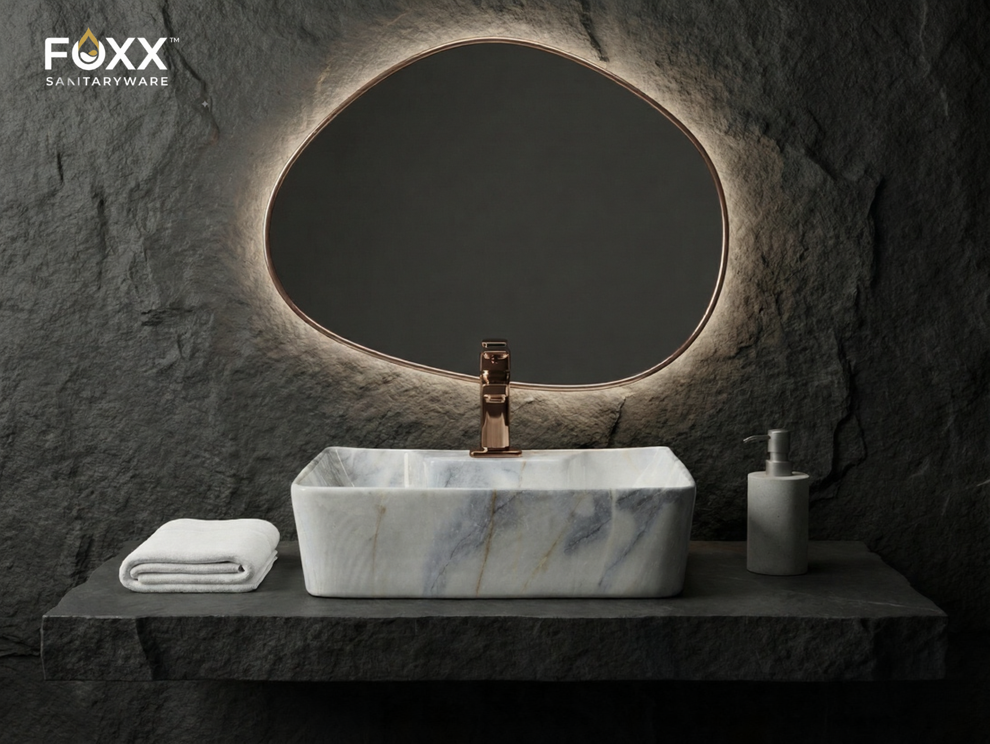 Foxx Sanitaryware 2 in 1 Wall Mount & Table Top Ceramic Premium Wash basin (M-49) (16x12x5) (M-49) Wall Hung Basin