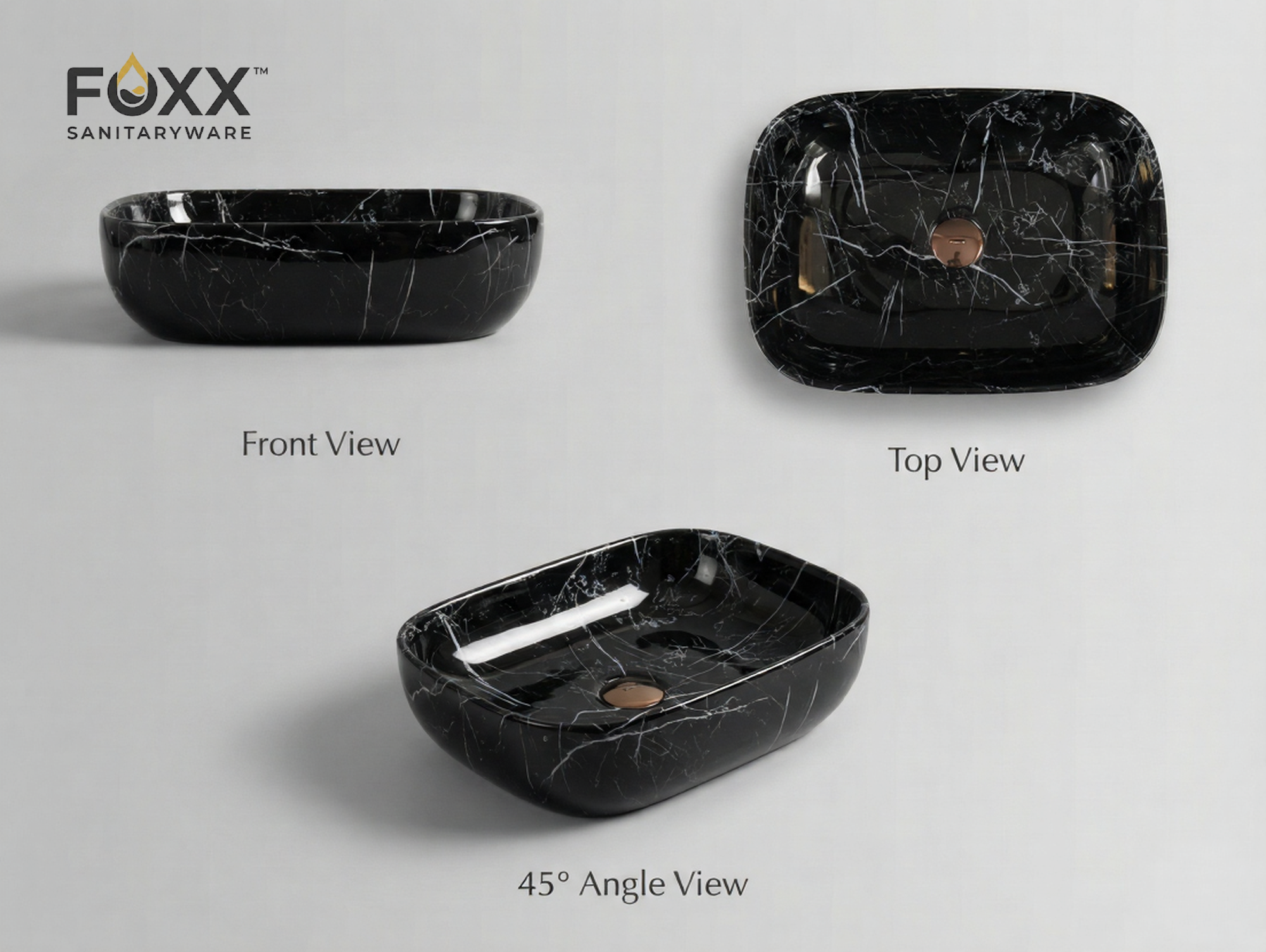 Foxx Sanitaryware Ceramic Premium Designer Wash basin for Home, Hotels (18x13x5)(M-25)