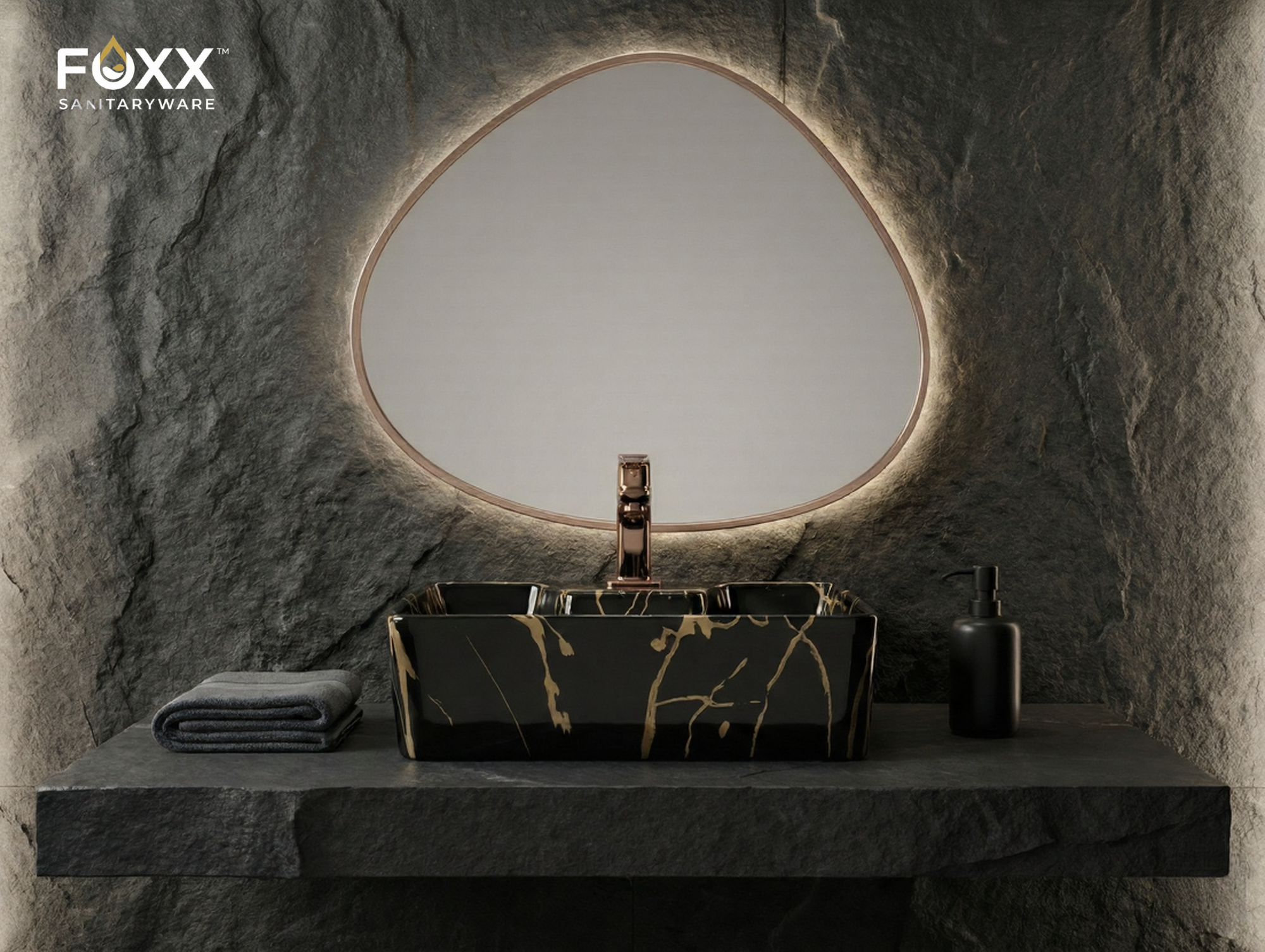 Foxx Sanitaryware 2 in 1 Wall Mount & Table Top Ceramic Premium Wash basin (M-53) (16x12x5) (M-53) Wall Hung Basin