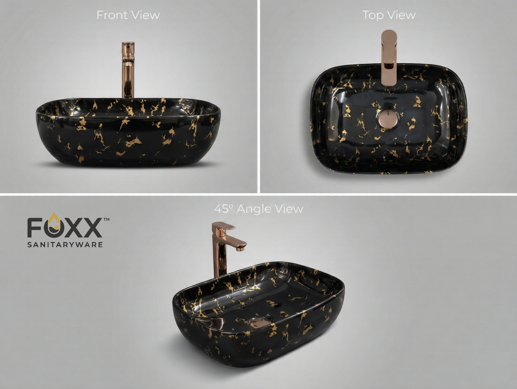 Foxx Sanitaryware Ceramic Premium Designer Wash basin for Home, Hotels (18x13x5)(M-24)