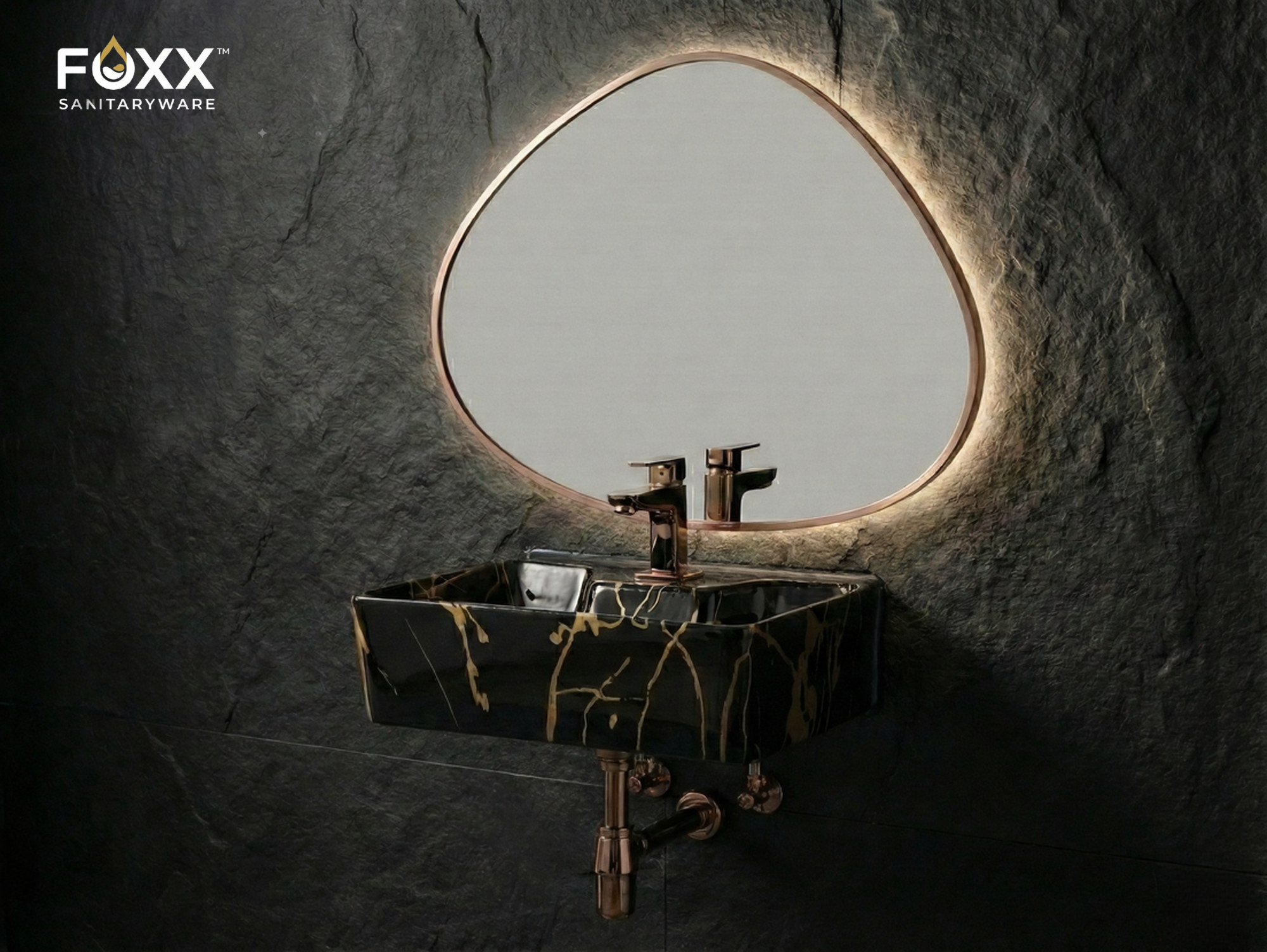 Foxx Sanitaryware 2 in 1 Wall Mount & Table Top Ceramic Premium Wash basin (M-53) (16x12x5) (M-53) Wall Hung Basin