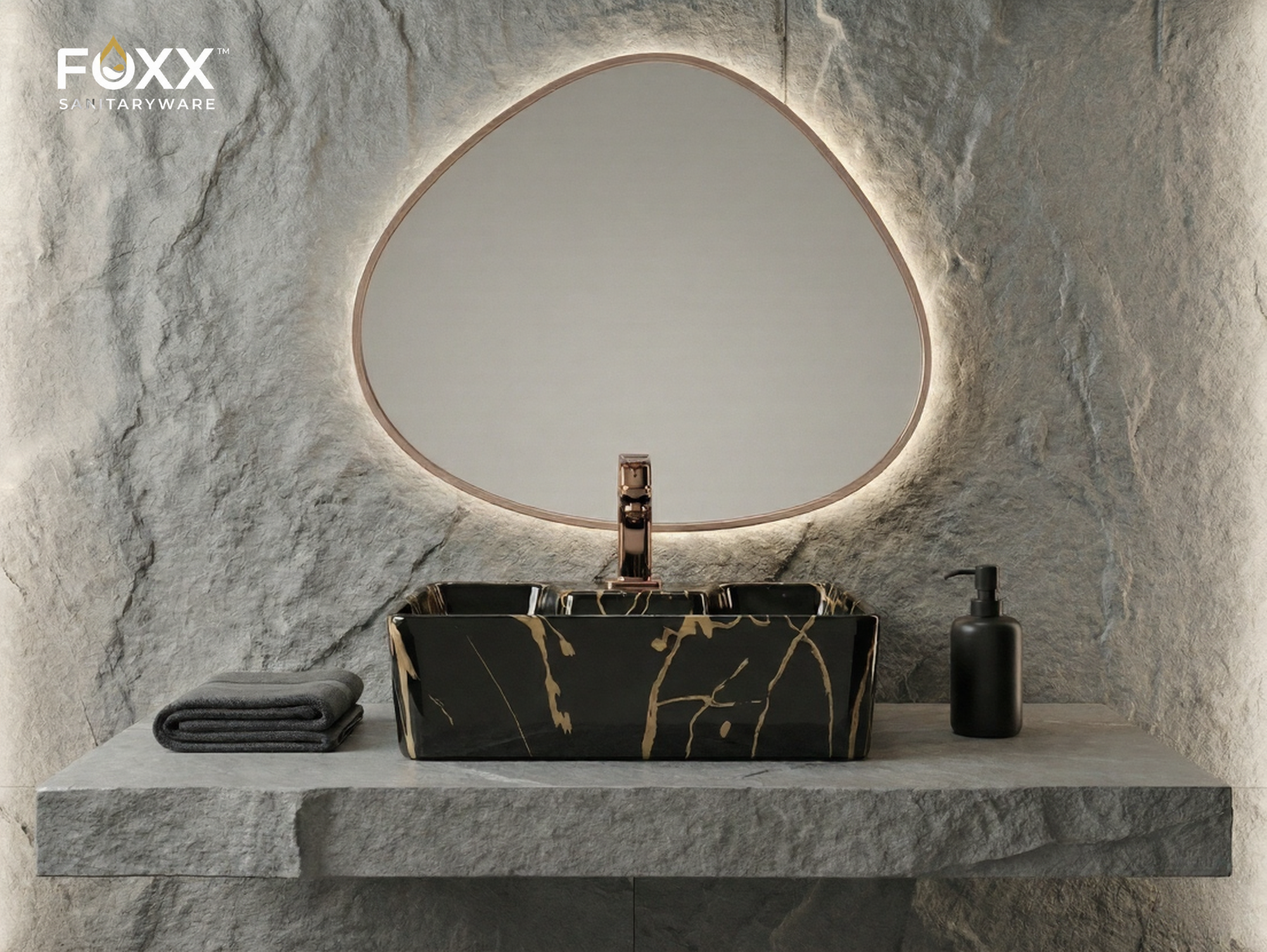 Foxx Sanitaryware 2 in 1 Wall Mount & Table Top Ceramic Premium Wash basin (M-53) (16x12x5) (M-53) Wall Hung Basin