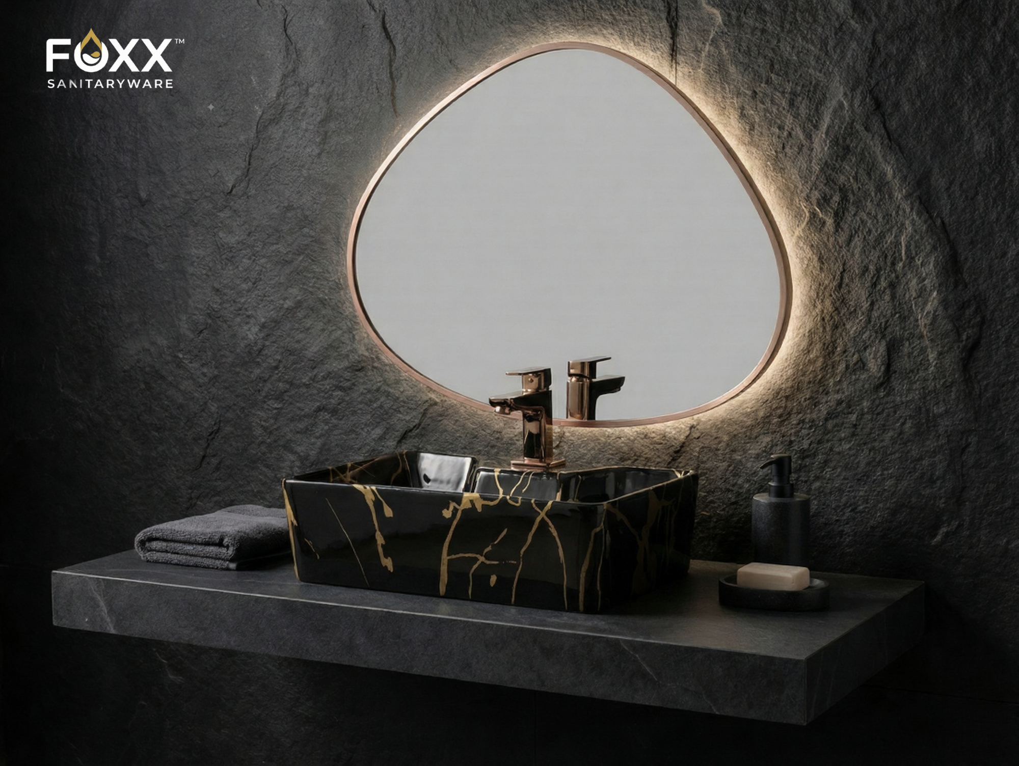 Foxx Sanitaryware 2 in 1 Wall Mount & Table Top Ceramic Premium Wash basin (M-53) (16x12x5) (M-53) Wall Hung Basin
