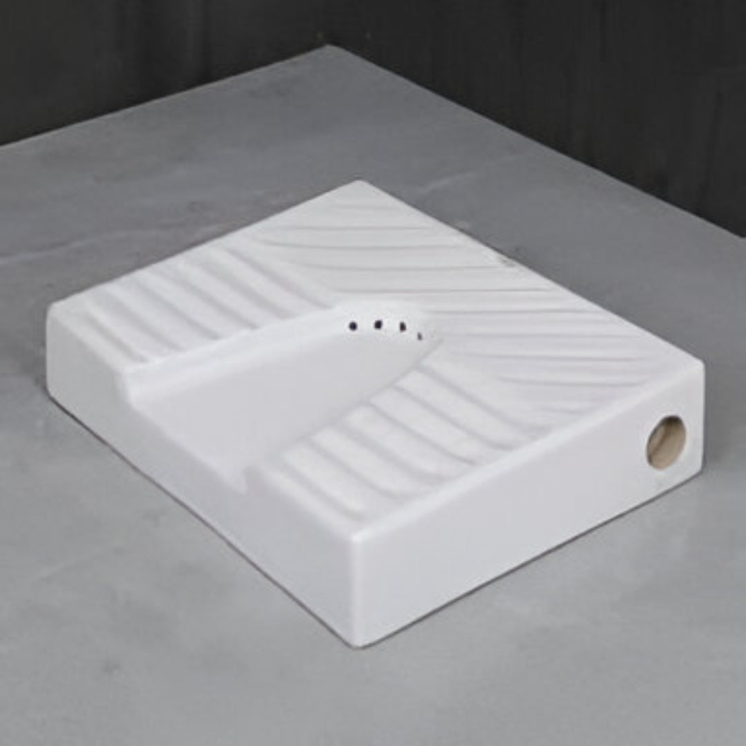 Foxx Sanitaryware Premium White Ladies Urinal Urinal for Ladies (17x14x4) Standard Commode Urinal